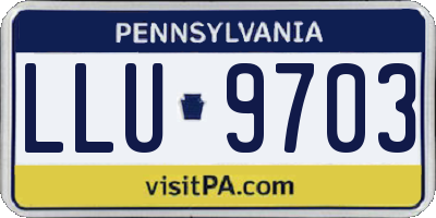 PA license plate LLU9703