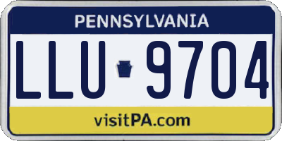 PA license plate LLU9704