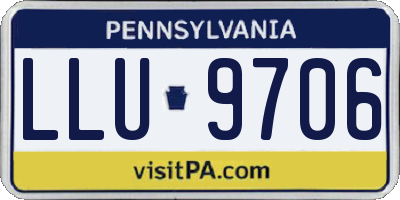PA license plate LLU9706