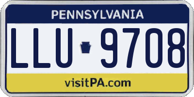 PA license plate LLU9708