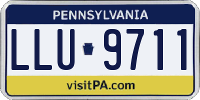 PA license plate LLU9711
