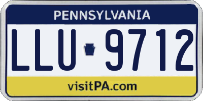 PA license plate LLU9712