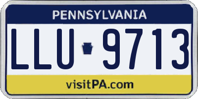 PA license plate LLU9713