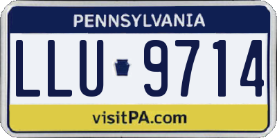PA license plate LLU9714