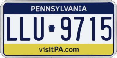 PA license plate LLU9715