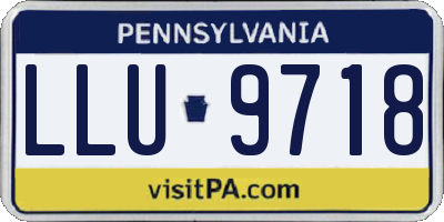 PA license plate LLU9718