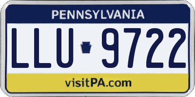 PA license plate LLU9722