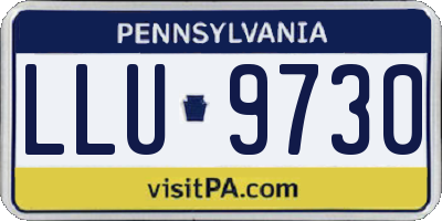 PA license plate LLU9730