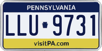 PA license plate LLU9731