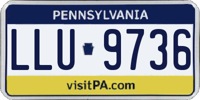 PA license plate LLU9736