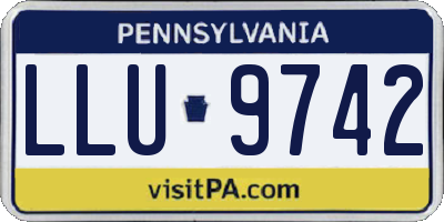PA license plate LLU9742