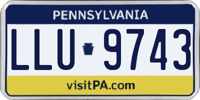 PA license plate LLU9743