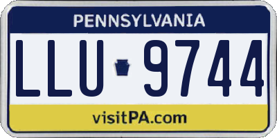 PA license plate LLU9744