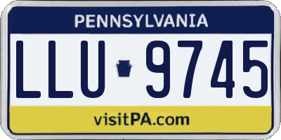 PA license plate LLU9745