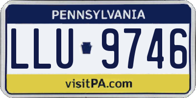 PA license plate LLU9746
