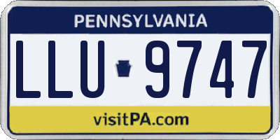 PA license plate LLU9747