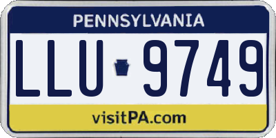 PA license plate LLU9749