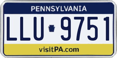 PA license plate LLU9751