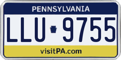 PA license plate LLU9755