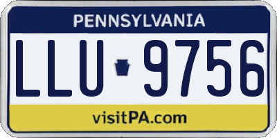 PA license plate LLU9756