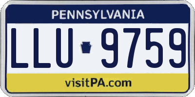 PA license plate LLU9759