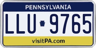 PA license plate LLU9765