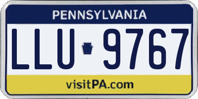 PA license plate LLU9767