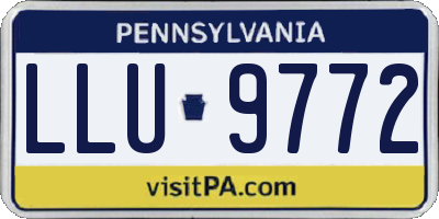 PA license plate LLU9772