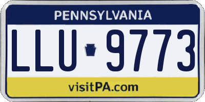 PA license plate LLU9773