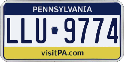 PA license plate LLU9774