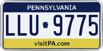 PA license plate LLU9775