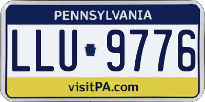 PA license plate LLU9776