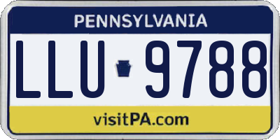 PA license plate LLU9788