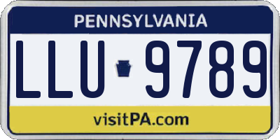 PA license plate LLU9789