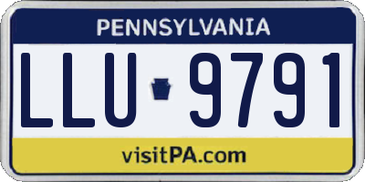 PA license plate LLU9791