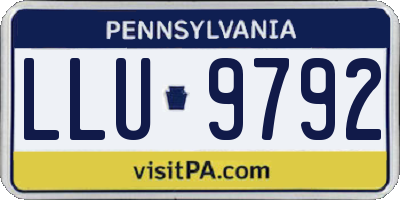 PA license plate LLU9792