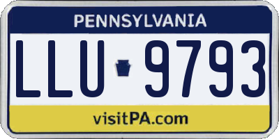 PA license plate LLU9793