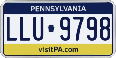 PA license plate LLU9798