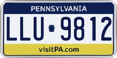 PA license plate LLU9812