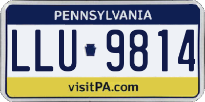 PA license plate LLU9814