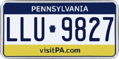 PA license plate LLU9827