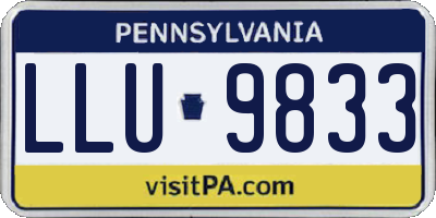 PA license plate LLU9833