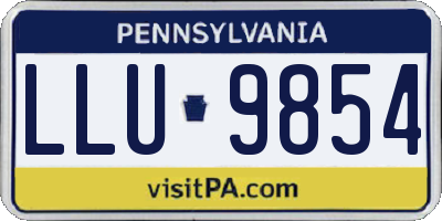 PA license plate LLU9854