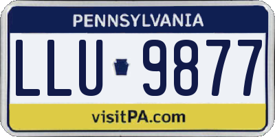 PA license plate LLU9877