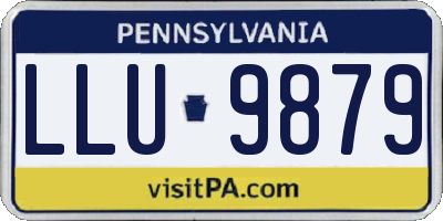 PA license plate LLU9879