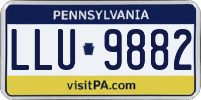 PA license plate LLU9882