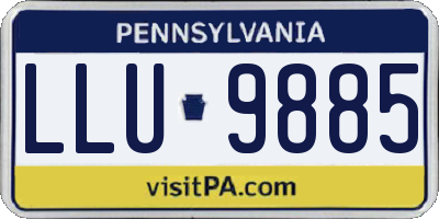 PA license plate LLU9885