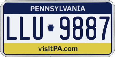 PA license plate LLU9887