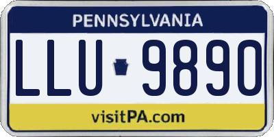 PA license plate LLU9890