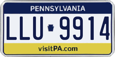 PA license plate LLU9914